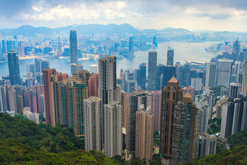 Obraz premium 香港ヴィクトリアピークからの景色 山頂凌霄閣 | 摩天台428 View from Victoria Peak, Hong Kong