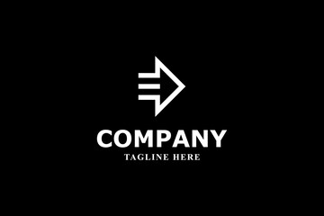 letter e plug and arrow logo