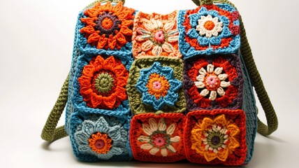 unique handmade gift, crocheted or amigurumi bag, AI generated image