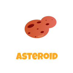 Asteroid cartoon. Vector.  For wallpaper design. Planet wallpaper. vector illustration. 