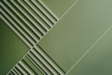 composition with minimalist green lines and shapes creating a sleek and modern design