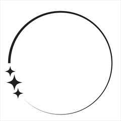 star circle frame. isolated on white background. vector illustration. EPS 10