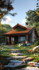 Small cottage in the woods