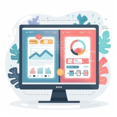 Flat Illustration of A/B Testing Setup

