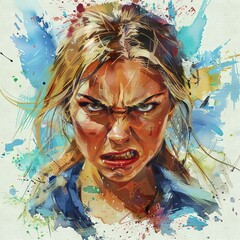 Portrait of an Angry Woman