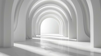 White Archway Interior Design Minimalist Architecture