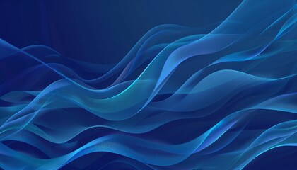 Fototapeta premium Blue Morphed Waves: A Captivating Abstract Background