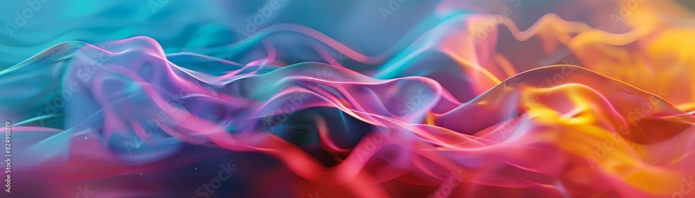 Poster vibrant abstract background with flowing colors and dynamic shapes, perfect for creative projects an