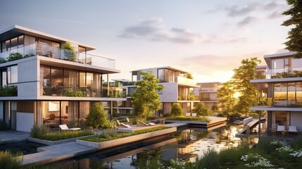 Fototapeta premium A photo of Minimalist Retirement Residences