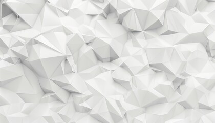 Fototapeta premium Geometric Wonders: A Study of Polgonal Patterns on a White Canvas