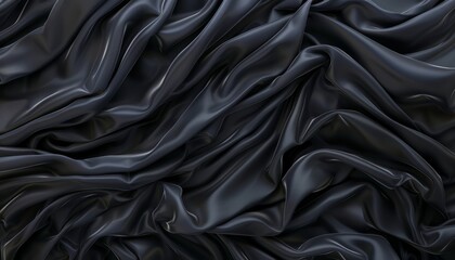 Abstract Elegance: Intricate Patterns in Black Drapery Cloth