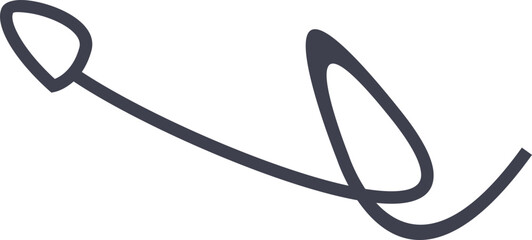 Monoline Arrow Loop Element