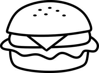 Monoline Hamburger Icon Element