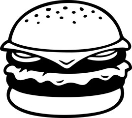 Monoline Hamburger Icon Element