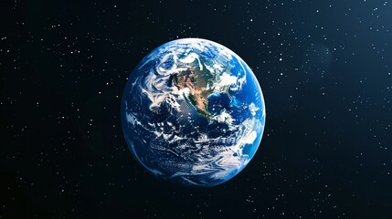 Fototapeta premium a blue earth with stars in the background