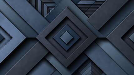  A blue and black abstract wallpaper featuring squares and rectangles in the middle, with a central square