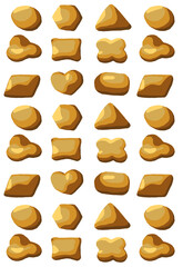 Cheese Savouries Illustration Grid Pattern On White Background