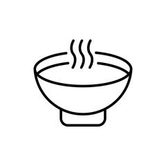 Soup outline icons, minimalist vector illustration ,simple transparent graphic element .Isolated on white background