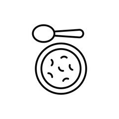 Soup outline icons, minimalist vector illustration ,simple transparent graphic element .Isolated on white background