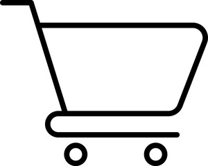 Shopping Cart Icon Vector. Shopping cart illustration for web, mobile apps. Shopping cart trolley icon vector isolated on white background