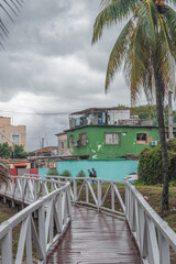 Varadero, Cuba. Touristic Cuban streets Varadero on a rainy day. 