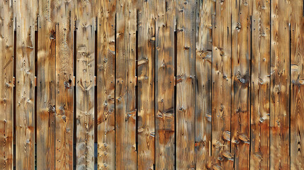   A close-up of a wooden fence with a bird perched on top