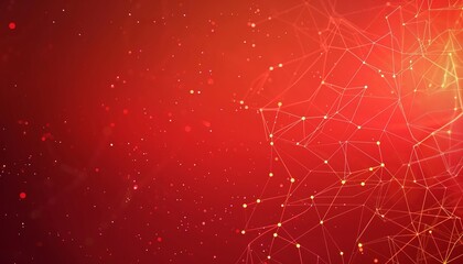 Red Hues of Technological Connectivity: Exploring Abstract Connected Dots