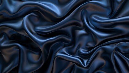 Obraz premium Navy Blue Silk Satin Elegance: A Versatile Template for Holiday, Celebration, and Recognition Design