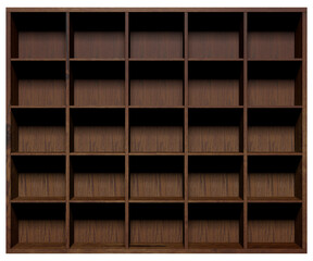 leeres großes Bücherregal © blobbotronic