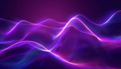 Fototapeta premium Purple Neon Wave: A Vibrant Abstract Background