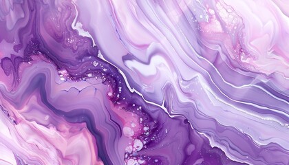 Lavender Dreams: Ethereal Fluid Art in Light Purple and Lilac