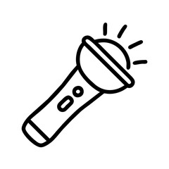 Simple black and white vector illustration of a lantern on a transparent background, evoking a sense of warmth and illumination.