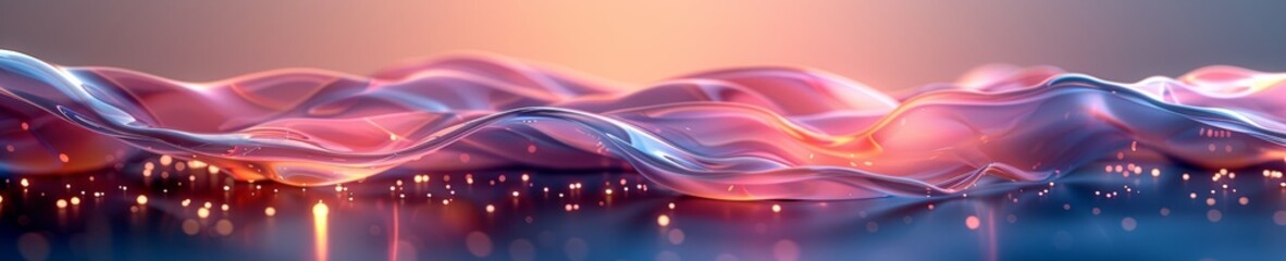 Abstract 3D Background. Smooth, flowing shapes bathed in soft, calming light create a serene and peaceful 3D environment.