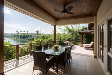 Interior, terace, Bali