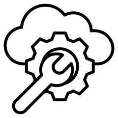 Cloud Maintenance Icon Element For Design