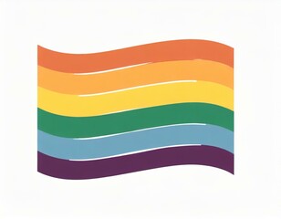 Obraz premium lgbt flag icon vector image on white background, queer pride month