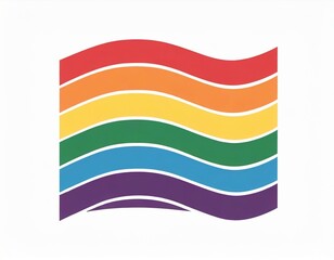 lgbt flag icon vector image on white background, queer pride month