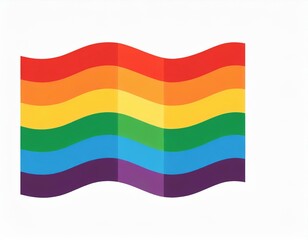 lgbt flag icon vector image on white background, queer pride month