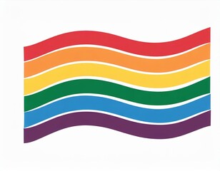 lgbt flag icon vector image on white background, queer pride month