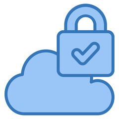 Cloud Security Icon Element For Design