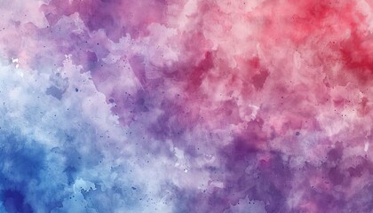 Fototapeta premium Vibrant Abstract Watercolor Spectrum: A Cascade of Red, Purple, and Blue Hues