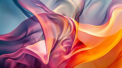 dynamic flowing lines and shapes on vivid color gradient modern abstract background design