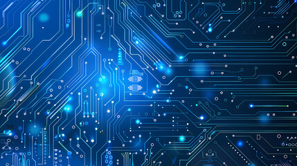 Circuit board technology cpu microprocessor vector image