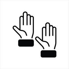 Obraz premium Gloves vector icon