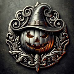 Halloween jack o lanterns on various creepy background