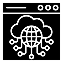 Web Hosting Icon Element For Design