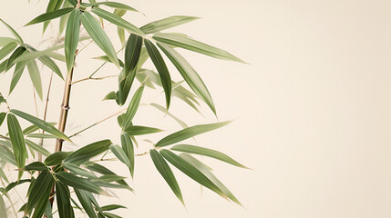 Eucalyptus leaves isolated on white background with shadow ,Delicate and Refined Botanical Watercolor of Bamboo Stalk and Leaves , bamboo leaves isolated on white background