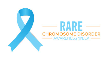 Rare Chromosome disorder awareness week every year in July. Template for background, banner, card, poster with text inscription.