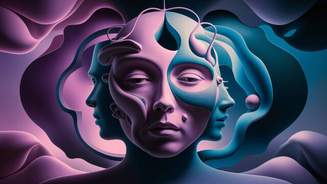 A thought-provoking conceptual art piece illustrating Gestalt Theory