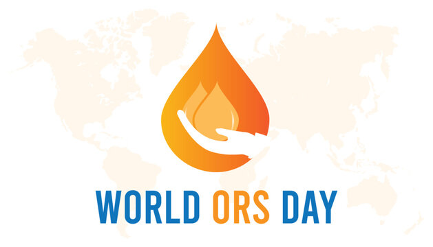 World ORS day every year in July. Template for background, banner, card, poster with text inscription.